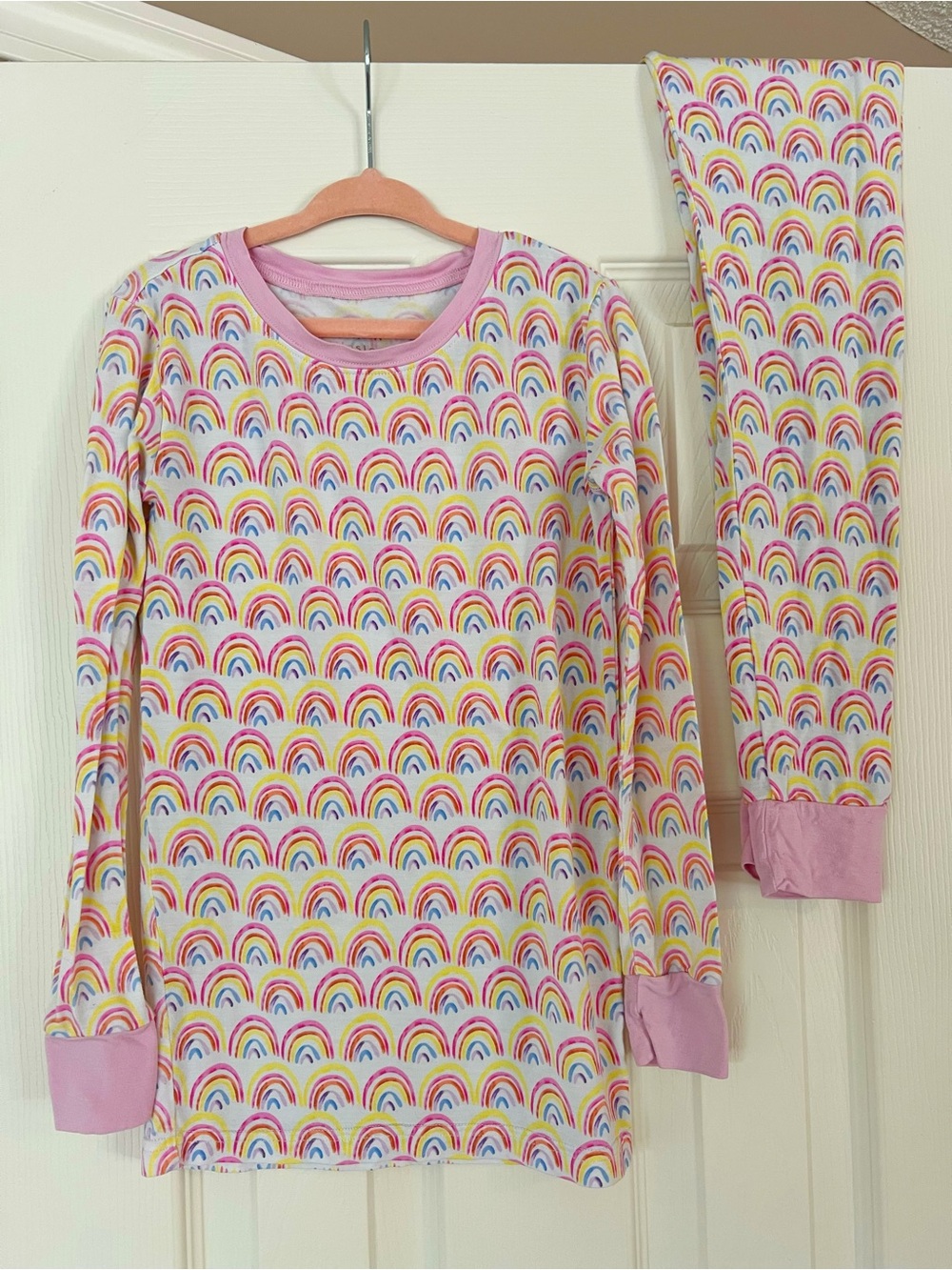 Little Sleepies Pastel Rainbows Pajama Set - 7/8 (Like New!)